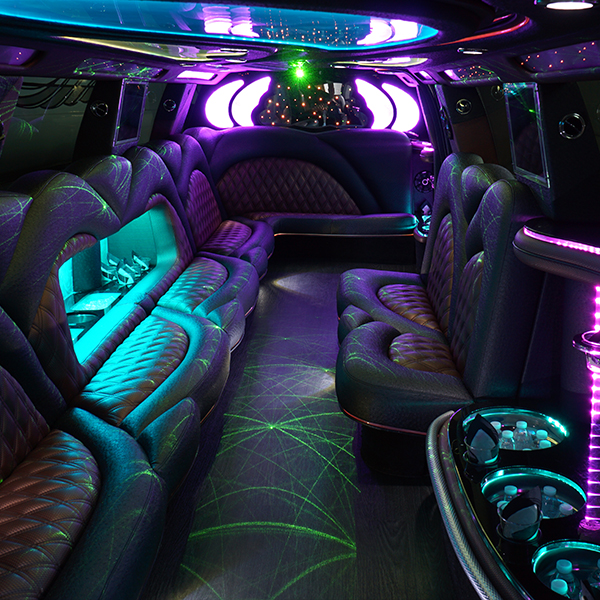 Inside party bus