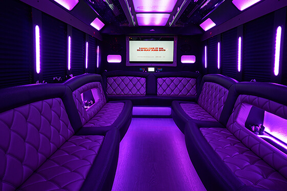 party bus with comfortable seating