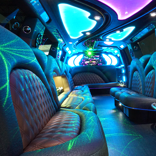 Inside party bus